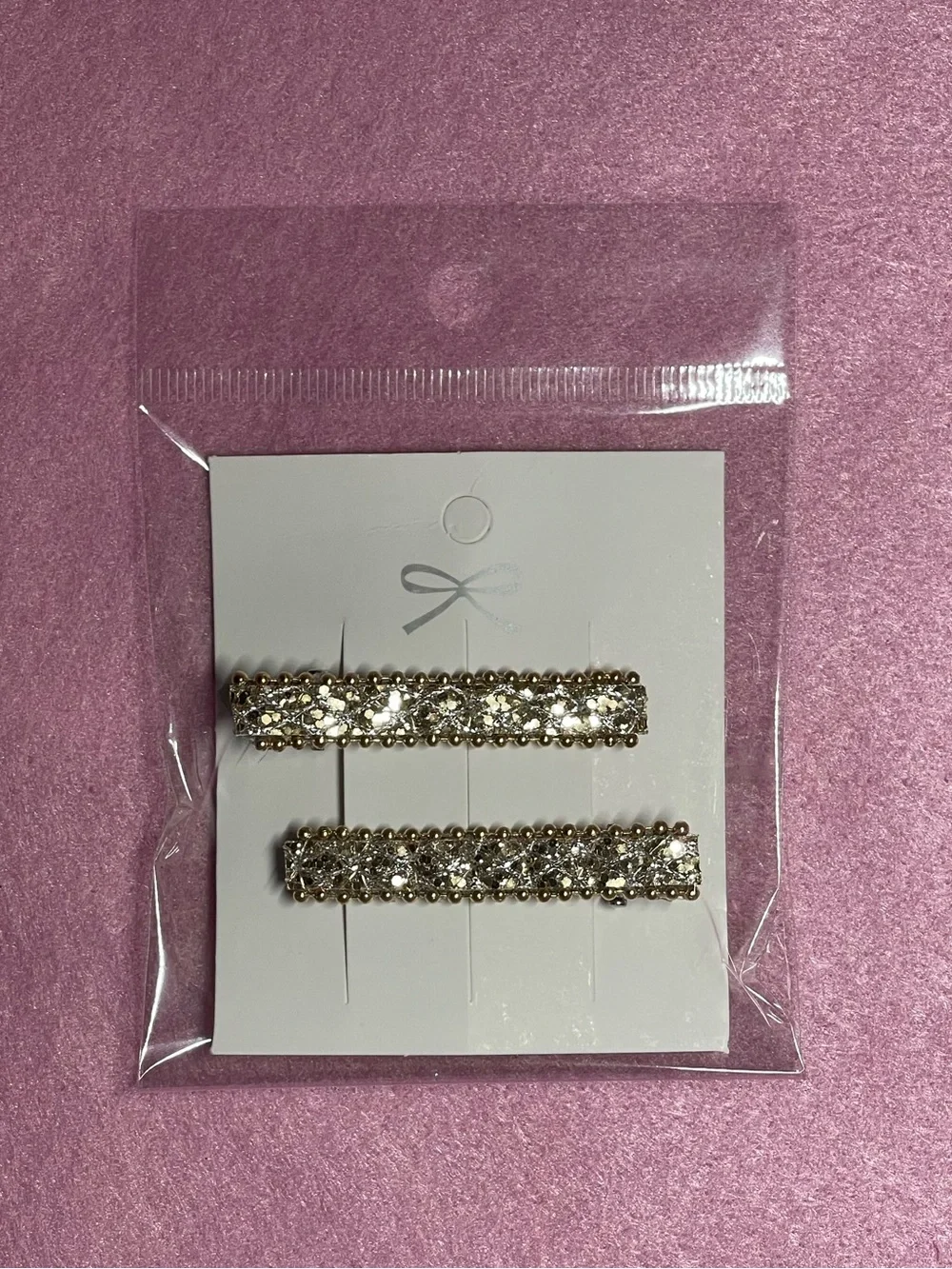 2 listings for $15 Handmade Crystal Embellished Gold-Tone Hair Clips - Sparkling